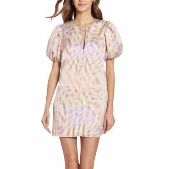 Amanda Uprichard FAME Mini Dress in Optic Print - S - Picture 1 of 9